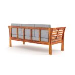 DK Furniture Solid Sheesham Wood Sofa 3 Seater with Cushions - Image 3