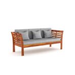DK Furniture Solid Sheesham Wood Sofa 3 Seater with Cushions - Image 4