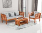 DK Furniture Solid Wooden 3+1 Sheesham Wood Sofa Set Seater