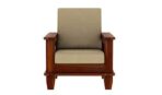 DK Furniture Wooden 1 Seater Sofa for Living Room - Image 2
