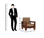 DK Furniture Wooden One Seater Sofa Set for Living Room - Image 2