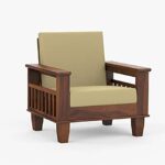 DK Furniture Solid Sheesham Wood Sofa Set Wooden 1 Seater Sofa Set - Image 2