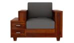 DK Furniture Wooden 1 Seater Sofa for Living Room