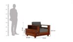 DK Furniture Wooden 1 Seater Sofa for Living Room - Image 3