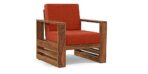DK Furniture Wooden 1 Seater Sofa for Living Room