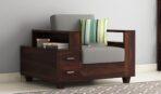 DK Furniture Wooden 1 Seater Sofa for Living Room