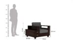 DK Furniture Wooden 1 Seater Sofa for Living Room - Image 2