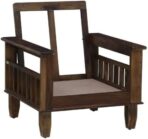 DK Furniture Solid Sheesham Wood 1 Seater Sofa Set for Living Room - Image 5