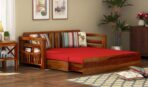 DK Furniture Solid Sheesham Wood Sofa Cum Bed Furniture Set