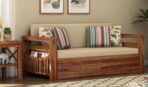 DK Furniture Solid Wood Foster 3 Seater Sofa Cum Bed for Living Room - Image 2