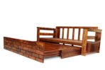 DK Furniture Solid Wood Foster 3 Seater Sofa Cum Bed for Living Room - Image 4