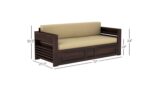 DK Furniture A Beautiful sheesham Wood Sofa Cuma Bed with Storage - Image 6