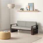 DK Furniture Wooden 3 Seater Sofa Set for Living Room
