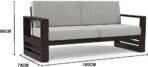DK Furniture Wooden 3 Seater Sofa Set for Living Room - Image 4