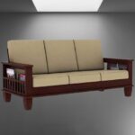 DK Furniture Wooden 3 Seater Sofa Set for Living Room, Three Seater - Image 4