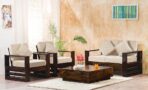 DK Furniture Wooden 4 Seater Sofa Set for Living Room