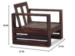 DK Furniture Wooden 4 Seater Sofa Set for Living Room - Image 4