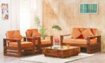 DK Furniture Wooden 4 Seater Sofa Set for Living Room