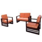 DK Furniture Wooden 4 Seater Sofa Set for Living Room - Image 6