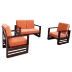 DK Furniture Wooden 4 Seater Sofa Set for Living Room - Image 7