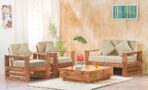 DK Furniture Wooden 4 Seater Sofa Set for Living Room