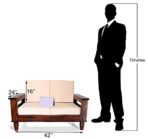 DK Furniture Solid Sheesham Wood Wooden Sofa Set 6 Seater Home - Image 2