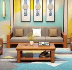 DK Furniture Sheesham Wood 6 Seater Sofa Set for Living Room Wooden - Image 4