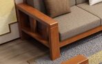 DK Furniture Sheesham Wood 6 Seater Sofa Set for Living Room Wooden - Image 5