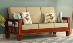DK Furniture Wooden 5 Seater Sofa Set For Living Room, 3+1+1 Seater - Image 5