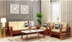 DK Furniture Wooden 5 Seater Sofa Set for Living Room, 3+1+1 Seater