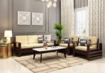 DK Furniture Wooden 5 Seater Sofa Set for Living Room, 3+1+1 Seater - Image 2