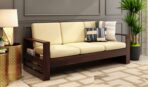 DK Furniture Wooden 5 Seater Sofa Set for Living Room, 3+1+1 Seater - Image 3
