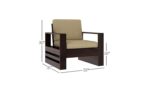 DK Furniture Wooden 5 Seater Sofa Set for Living Room, 3+1+1 Seater - Image 6