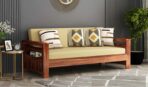 DK Furniture Wooden 5 Seater Sofa Set for Living Room, 3+1+1 Seater - Image 2