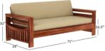 DK Furniture Wooden 5 Seater Sofa Set for Living Room, 3+1+1 Seater - Image 3