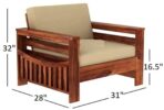 DK Furniture Wooden 5 Seater Sofa Set for Living Room, 3+1+1 Seater - Image 4