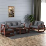 DK Furniture Solid Sheesham Wood Sofa Set 6 Seater (3+2+1)