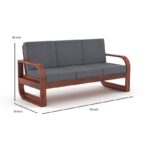 DK Furniture Solid Sheesham Wood Sofa Set 6 Seater (3+2+1) - Image 2