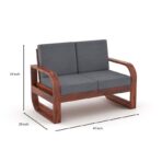 DK Furniture Solid Sheesham Wood Sofa Set 6 Seater (3+2+1) - Image 6