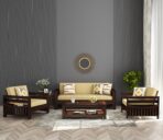 DK Furniture Solid Sheesham Wood Sofa Set 5 Seater (3+1+1)