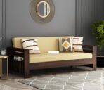 DK Furniture Solid Sheesham Wood Sofa Set 5 Seater (3+1+1) - Image 3