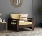 DK Furniture Solid Sheesham Wood Sofa Set 5 Seater (3+1+1) - Image 4