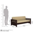 DK Furniture Solid Sheesham Wood Sofa Set 5 Seater (3+1+1) - Image 7