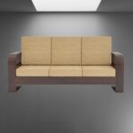 DK Furniture 3 Seater Sofa (3 Seater, R Walnut/Honey Finish) - Image 5