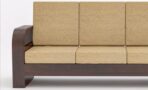 DK Furniture 3 Seater Sofa (3 Seater, R Walnut/Honey Finish) - Image 7