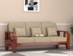 DK Furniture Solid Sheesham Wood 3 Seater Sofa Set for Living Room