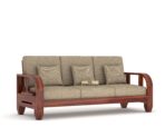DK Furniture Solid Sheesham Wood 3 Seater Sofa Set for Living Room - Image 3