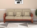 DK Furniture Solid Sheesham Wood 3 Seater Sofa Set for Living Room - Image 4
