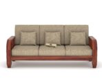 DK Furniture Solid Sheesham Wood 3 Seater Sofa Set for Living Room - Image 5