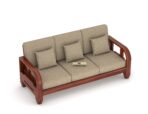 DK Furniture Solid Sheesham Wood 3 Seater Sofa Set for Living Room - Image 6